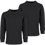 Urban Classics Boys' T-Shirt Pocket - 2 Pack Black+Black | shoptok.hr