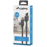 Akyga CABO LANBERG USB 2.0 TIPO-C MAC AM PARA SMARTPHONE E LAPTOP COM CARREGAMENTO RÁPIDO DE 18M, (5000261370) | Shoptok.si
