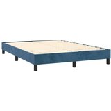 vidaXL Krevet box spring s madracem LED tamnoplavi 140x200 cm baršun | shoptok.hr