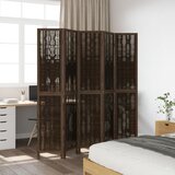  Sobna pregrada s 5 panela tamnosmeđa masivno drvo paulovnije 40 x 200 cm | Shoptok.si