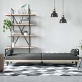  Kauč na razvlačenje s naslonima za ruke tamnosivi od tkanine | shoptok.hr