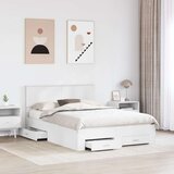  Konstrukcija postelje Bela 140 x 200 cm Konstruiran les, (5000103387) | Shoptok.si