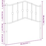  Metalno zamjensko uzglavlje bijelo 90 cm | shoptok.hr