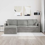 SOFA Svijetlo siva 228 x 134 x 80 cm Baršun | shoptok.hr