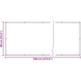  Balcony ekran Svijetlo siva i bijela. 90 x 700 cm | shoptok.hr