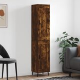 vidaXL Visoka omara dimljeni hrast 34,5x34x180 cm inženirski les | Shoptok.si