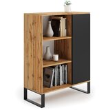 Kobi Furniture Knjižna omara Fondi na kovinskih nogah, stil loft, zlati craft hrast - črna, (20625989) Cene