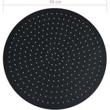  Glava za tuš od nehrđajućeg čelika 50 cm okrugla crna | shoptok.hr