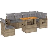 vidaXL 7-dijelni set vrtnih sofa od poliratana s jastucima bež | shoptok.hr