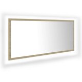 vidaXL led kopalniško ogledalo sonoma hrast 100x8,5x37 cm akril, (20777582) | Shoptok.si