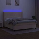  Krevet box spring s madracem LED krem 180x200 cm od tkanine | shoptok.hr