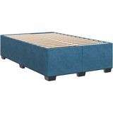 vidaXL Box spring postelja z vzmetnico modra 120x190 cm žamet | Shoptok.si