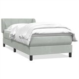 Box Spring krevet s madracem svijetlo sivi 80x220 cm samt | shoptok.hr