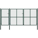 vidaXL Vrtna vrata jeklena 400x200 cm zelena, (21040177) Cene
