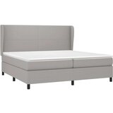  S oprugama i madracem svjetlosivi 200 x 200cm od tkanine | shoptok.hr
