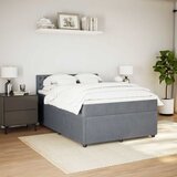  Krevet s oprugama i madracem tamnosivi 140x200 cm baršunasti | shoptok.hr