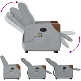  Električni masažni naslonjač na podizanje tkanina svjetlosivi | shoptok.hr