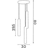  Luster na sajli NEST 3xGU10/8W/230V bela/sjajni hrom | Eponuda.com