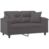  Dvosjed s ukrasnim jastucima sivi 120 cm od umjetne kože | shoptok.hr