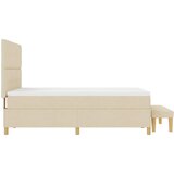  Krevet s opruga kutije s uzglavljem Krema 200 x 160 cm tkanina | shoptok.hr