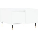 Maison Chic Klubska mizica - kavna mizica - Nizka mizica bela 55x55x36,5 cm inženirski les, (21755074) | Shoptok.si