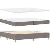  s opruga kutije Sivo-smeđa 200 x 200 cm tkanina | shoptok.hr
