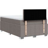 vidaXL Box spring postelja z vzmetnico taupe 120x190 cm blago, (21321254) | Shoptok.si
