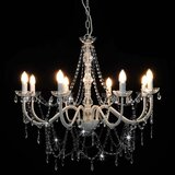  Luster s perlama bijeli 8 žarulja E14 | shoptok.hr