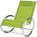 vidaXL Zunanji gugalni stol zelen tekstil, (20964989)