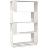Maison Chic Knjižna omara - Knjižni regal bela 80x25x132 cm trdna borovina, (21725689) Cene