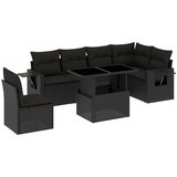  7-dijelni set vrtnih sofa od poliratana s jastucima crni | shoptok.hr