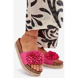 Boto Womens platform sandals with decorative flowers fuchsia Tessara | shoptok.hr