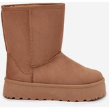 Boto Women's Insulated Snow Boots with Fur Camel Abrams | shoptok.hr