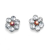Oliver Weber Ženske Flower Crystal mindjuše sa swarovski narandžastim kristalom Cene