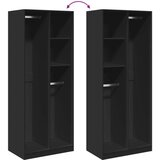  Ormar crni 80 x 50 x 200 cm od konstruiranog drva | shoptok.hr