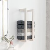 vidaXL Stojalo za brisače belo 23x18x60 cm trdna borovina Cene