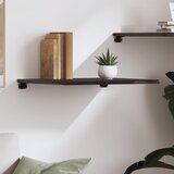  Zidna polica tamnosmeđa 60x50x2 cm od obrađene hrastovine | shoptok.hr