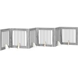  Vrata za pse s postoljem 6 pcs Siva sonoma 80 x 80 cm | shoptok.hr