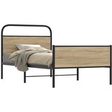 Maison Chic Posteljni okvir - Enojna postelja - Postelja za odrasle brez vzmetnice 90x200 cm sonoma hrast inž. les-J6718, (21764707) | Shoptok.si