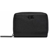 Calvin Klein Majhna ženska denarnica Ck Daily Small Zip Around K60K612177 Črna