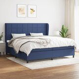 The Living Store Box spring postelja z vzmetnico modra 200x200 cm blago - Box Spring Postelja, (21514361) Cene
