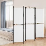 vidaXL Paravan 5-delni bel 250x180 cm blago Cene
