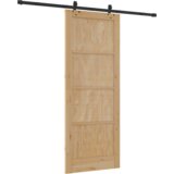 vidaXL Drsna vrata z kompletnim setom 'ORKDAL'Masivni bor | Shoptok.si