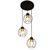  Luster na sajli STARLIGHT 3xE27/15W/230V crna/zlatna | Eponuda.com