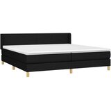  S oprugama i madracem crni 200x200 cm od tkanine | shoptok.hr