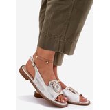 S. BARSKI Elegant Sandals With Decoration On Flat Heel S.Barski | ePonuda.com