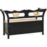  Klupa crna 107 x 45 x 75,5 cm od masivne jelovine | shoptok.hr
