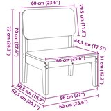  Vrtne stolice 2 kom 60x52,5x72 cm od masivnog drva duglazije | shoptok.hr