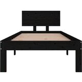  Za krevet crni masivno drvo 75x190 cm 2FT6 jednokrevetni | shoptok.hr