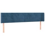  Uzglavlje s ušima tamnoplavo 203x16x78/88 cm baršunasto | shoptok.hr